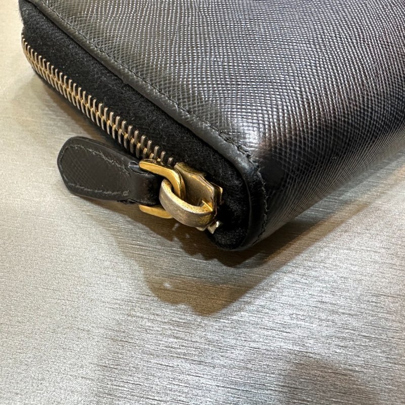 PRADA SAFFIANO 八卡皮革拉鍊長夾-8