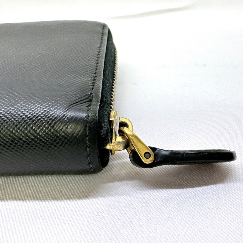 PRADA SAFFIANO 八卡皮革拉鍊長夾-13