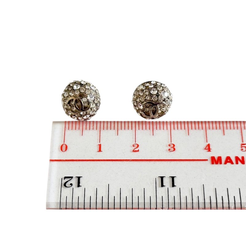 CHANEL CC 水鑽 耳環-7