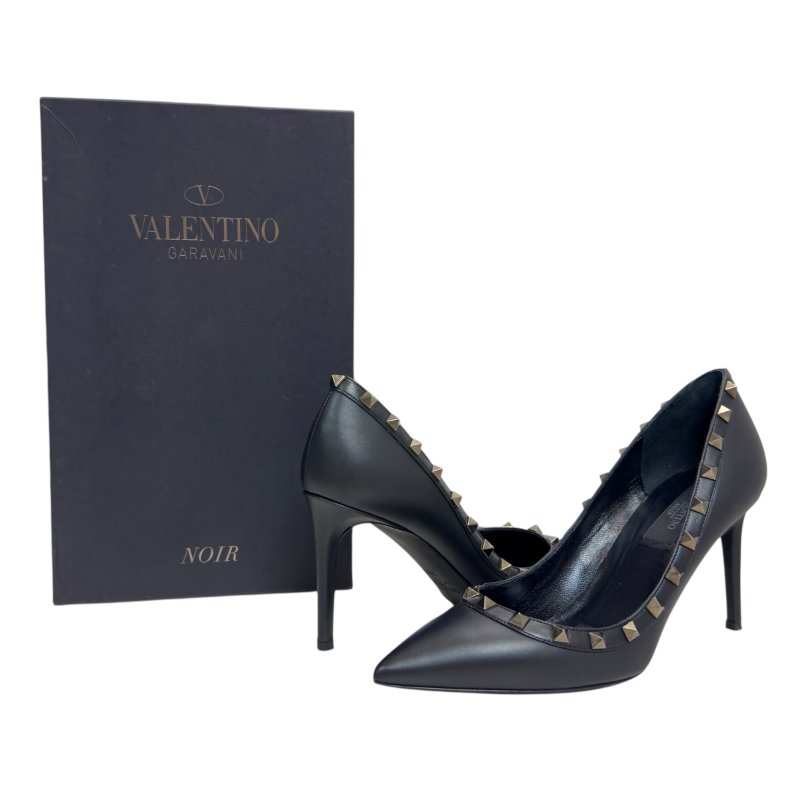 VALENTINO GARAVANI Noir Rockstud黑色 高跟鞋 85mm-0