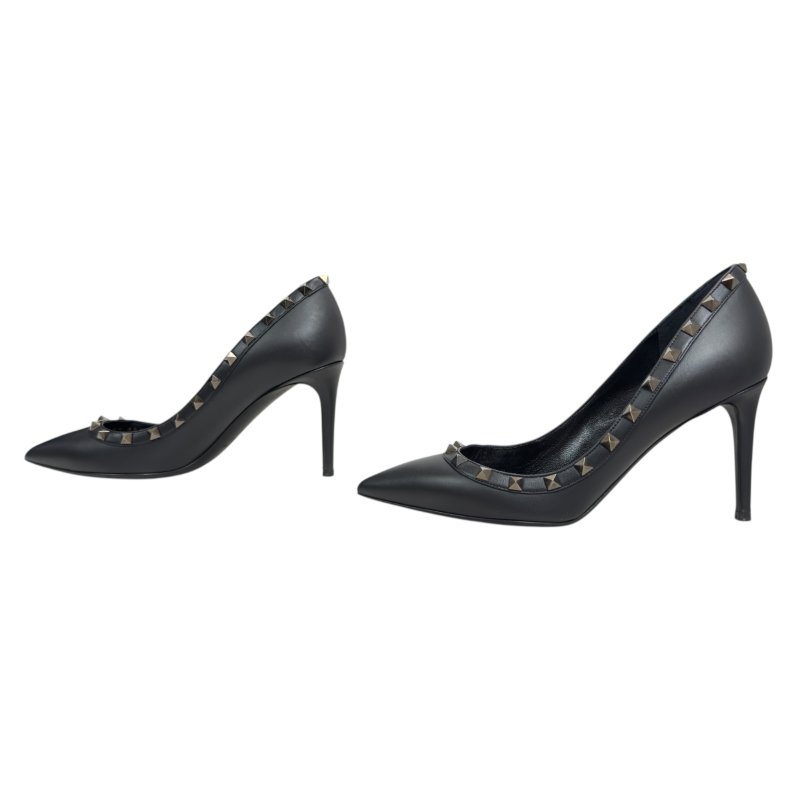VALENTINO GARAVANI Noir Rockstud黑色 高跟鞋 85mm-4