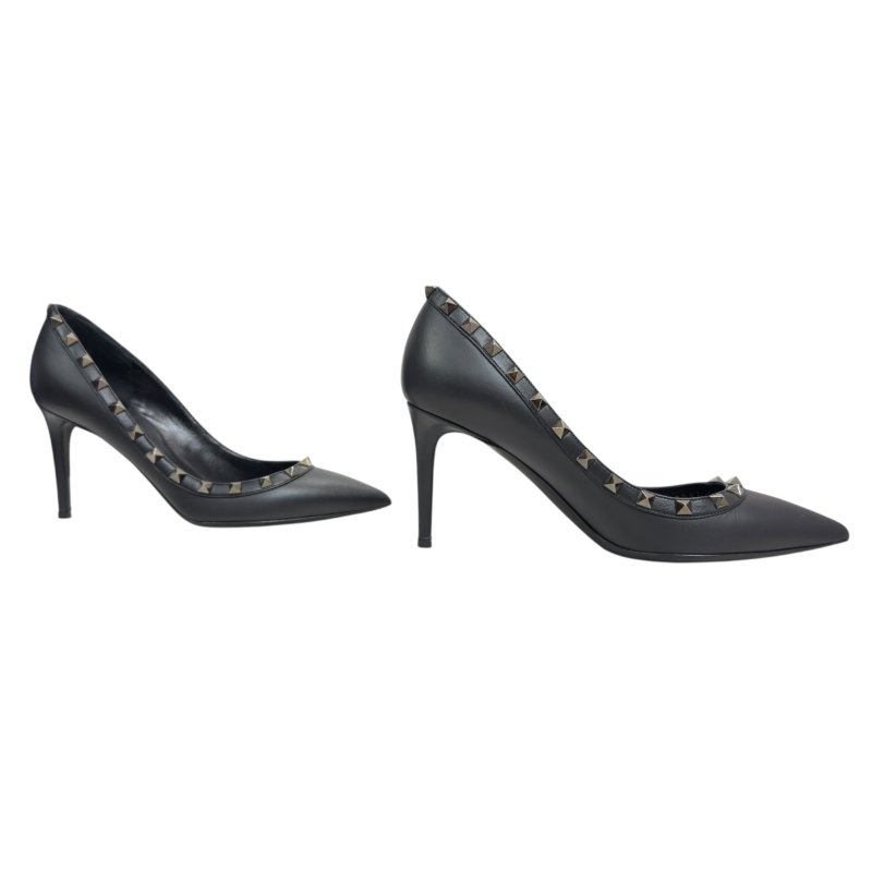 VALENTINO GARAVANI Noir Rockstud黑色 高跟鞋 85mm-5