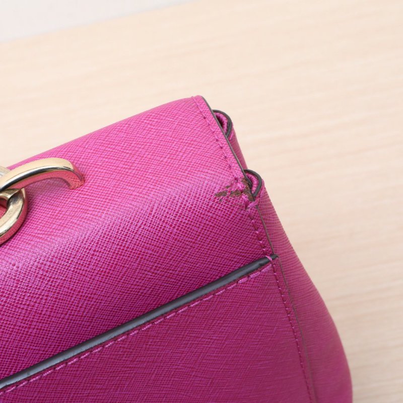 MICHAEL KORS 玫紅牛皮單肩包肩背包-3