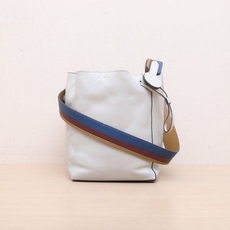 HERMES Licol水桶包1780珍珠灰EC皮D刻無肩背包-1