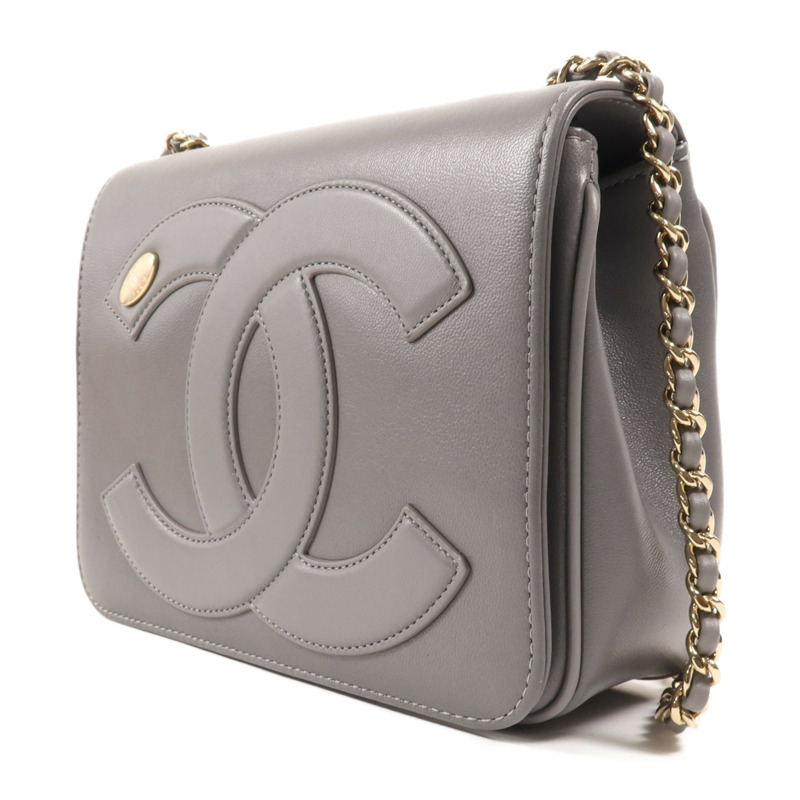 CHANEL 羊皮皮革CC Mania Flap金扣鏈帶肩背袋-2