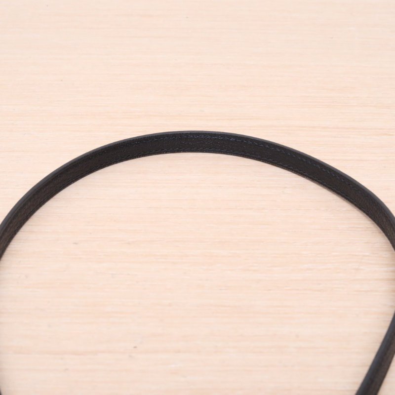 HERMES MiniKelly二代1989黑色Chevre山羊皮W刻銀扣肩背包-2