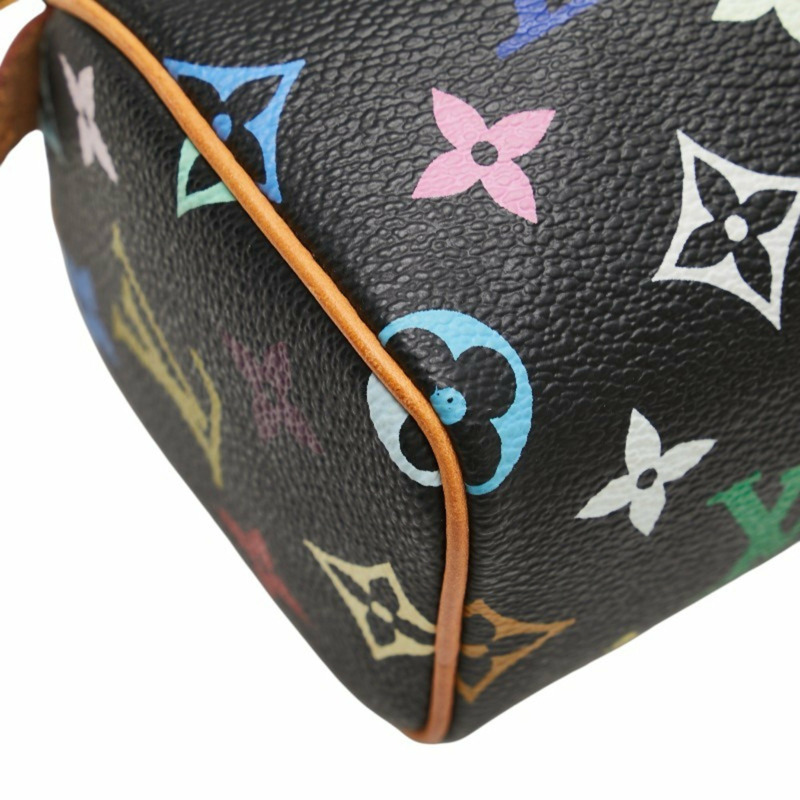 Louis Vuitton Monogram Multicolore Mini Speedy 手提包 M92644 Noir 黑色 皮革 女款 LOUIS VUITTON-3