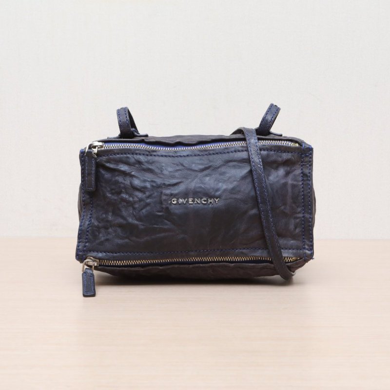 GIVENCHY 黑色牛皮潘多拉小號盒子包23斜挎包肩背包-0