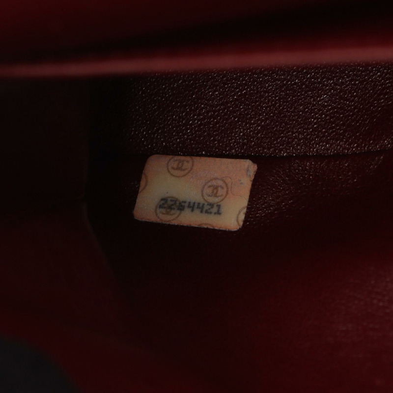 CHANEL Matelasse W 翻蓋鏈條單肩包 羔羊皮 黑色 二手 GHW CC-4