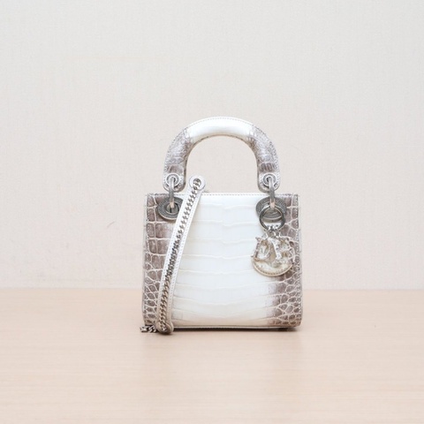 DIOR Lady戴妃包三格鱷魚皮鑽扣2020喜馬拉雅肩背包