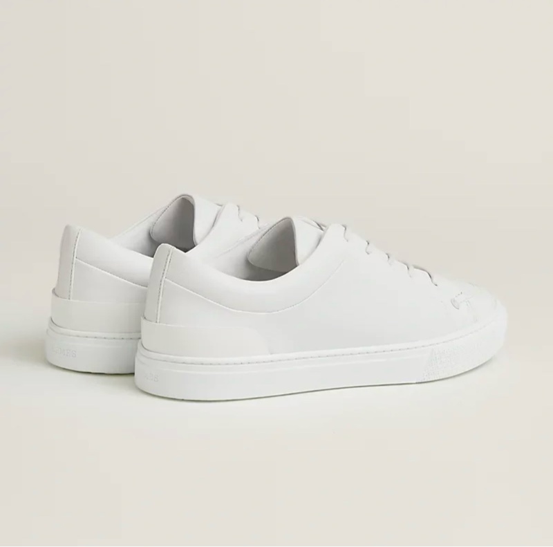 Hermes 男裝 全皮白色休閒運動鞋-3