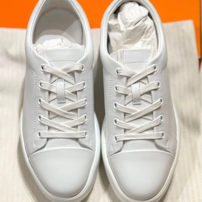 Hermes 女裝 happy sneakers 全皮小白鞋 size 37.5-1