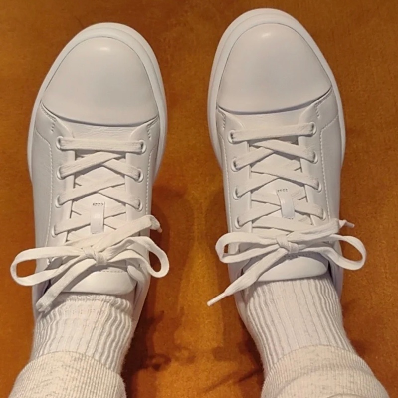 Hermes 女裝 happy sneakers 全皮小白鞋 size 37.5-3