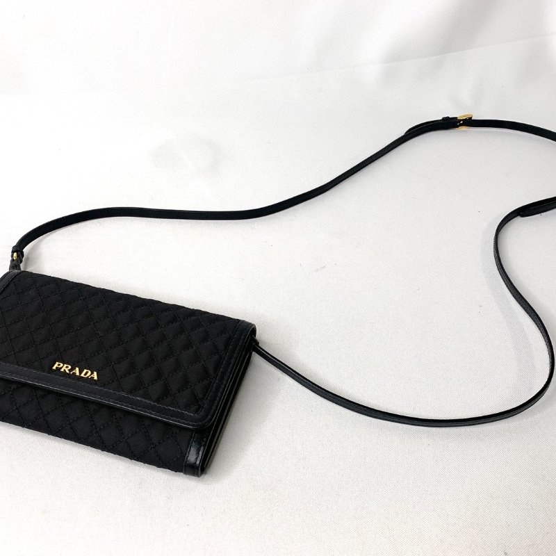 PRADA 尼龍菱格紋WOC-8