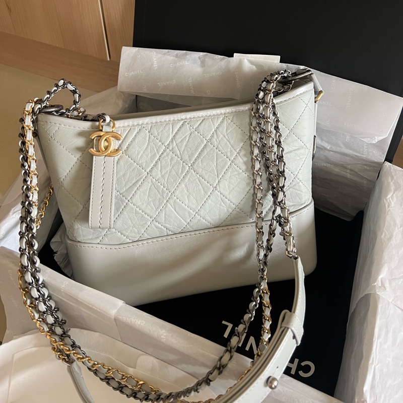 Chanel 23P 超美灰藍流浪包 新中號-0