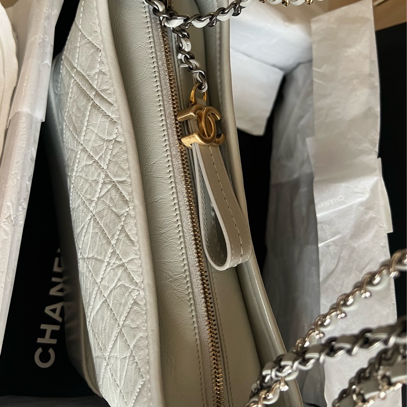 Chanel 23P 超美灰藍流浪包 新中號-7