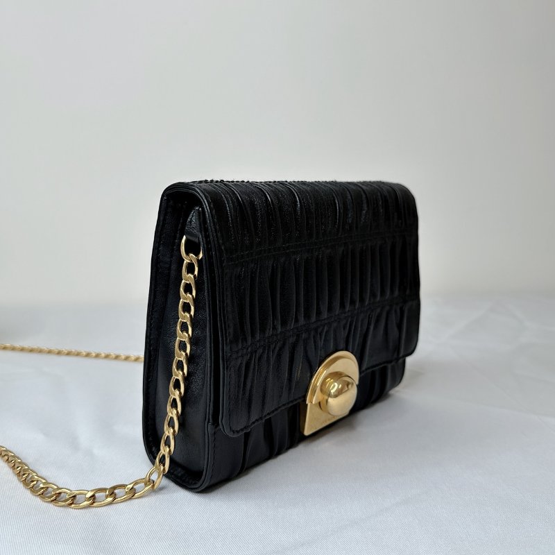 PRADA 抓皺NAPPA皮鏈條包-3