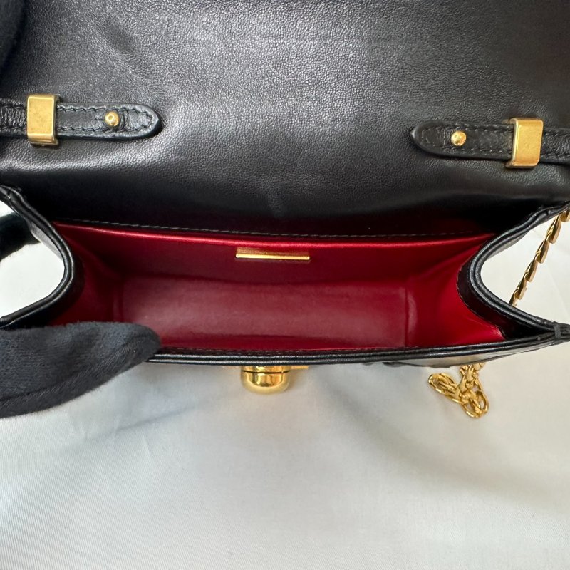 PRADA 抓皺NAPPA皮鏈條包-7