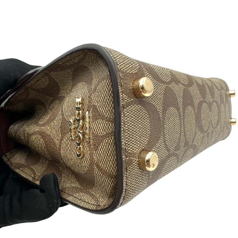 【美收精品】coach 老花紅肩帶肩背包 B-908【隔月月中將轉賣至日本 上架期限30天】-6