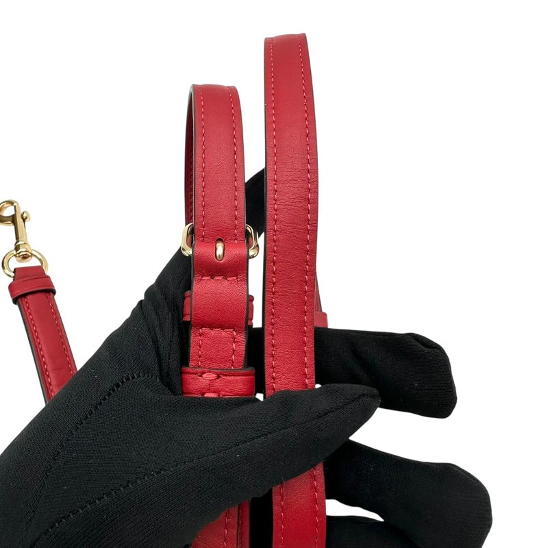 【美收精品】coach 老花紅肩帶肩背包 B-908【隔月月中將轉賣至日本 上架期限30天】-12