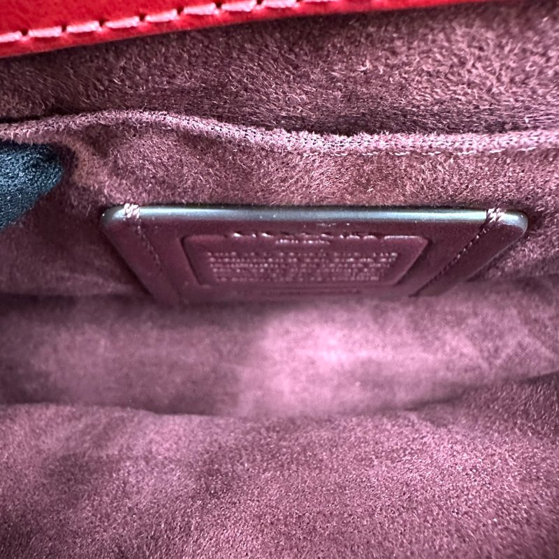 【美收精品】coach 老花紅肩帶肩背包 B-908【隔月月中將轉賣至日本 上架期限30天】-13