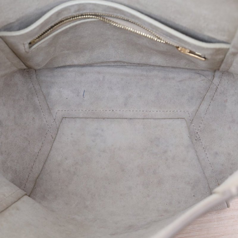 CELINE SangleBucket水桶包小號奶茶色牛皮金扣肩背包-3