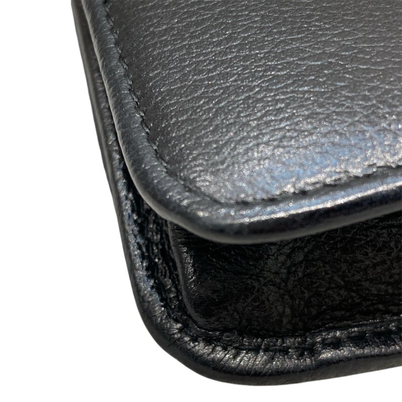 CHANEL 香奈兒 COCO 山茶花 WOC 皮革銀鍊 側背包 黑色-13