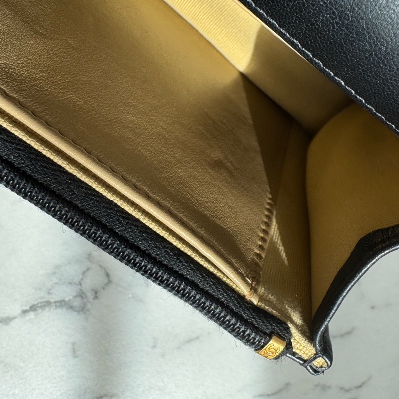 chanel黑色菱格珐瑯釦雙C調節釦woc-42