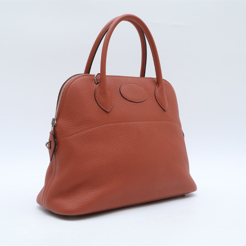 HERMES Bolide保齡球包316C古銅色TC皮X刻銀扣肩背包-3