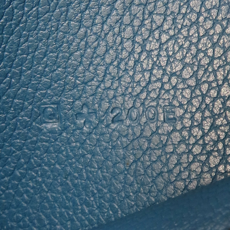 藍色牛皮 MC2 Fleming 二折長夾 □Q刻 【HERMES 愛馬仕】-11