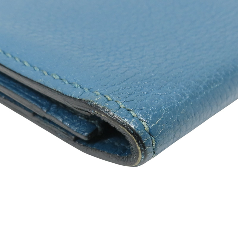 藍色牛皮 MC2 Fleming 二折長夾 □Q刻 【HERMES 愛馬仕】-14