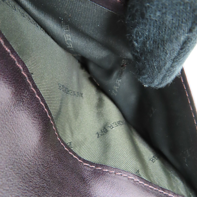 棕色 格紋帆布 銀扣 兩折長夾【BURBERRY 巴寶莉】-10