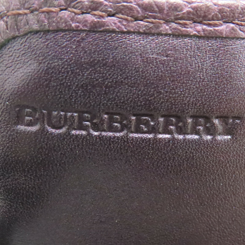 棕色 格紋帆布 銀扣 兩折長夾【BURBERRY 巴寶莉】-11