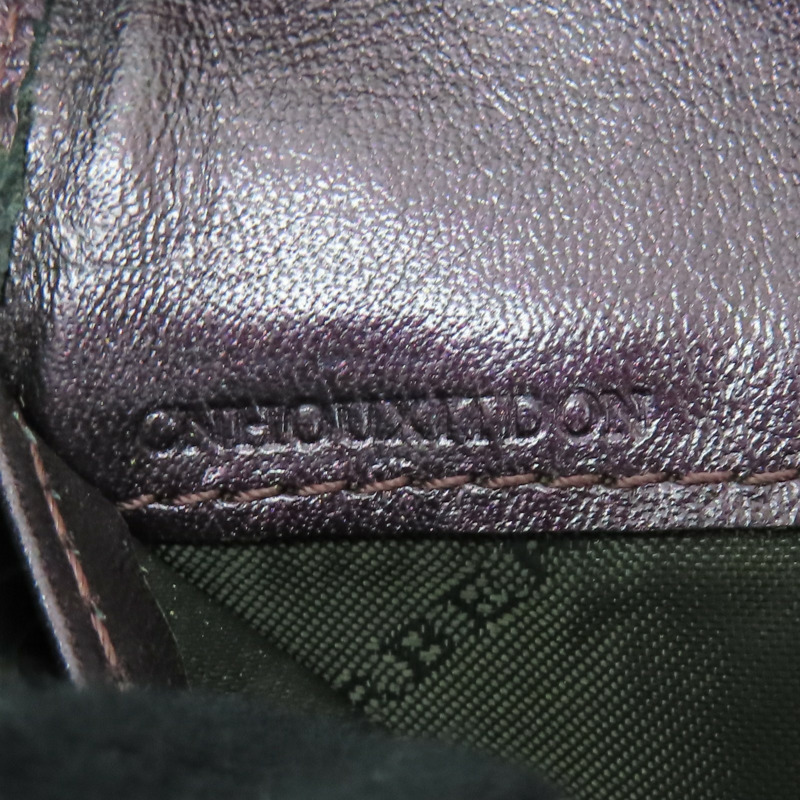 棕色 格紋帆布 銀扣 兩折長夾【BURBERRY 巴寶莉】-12