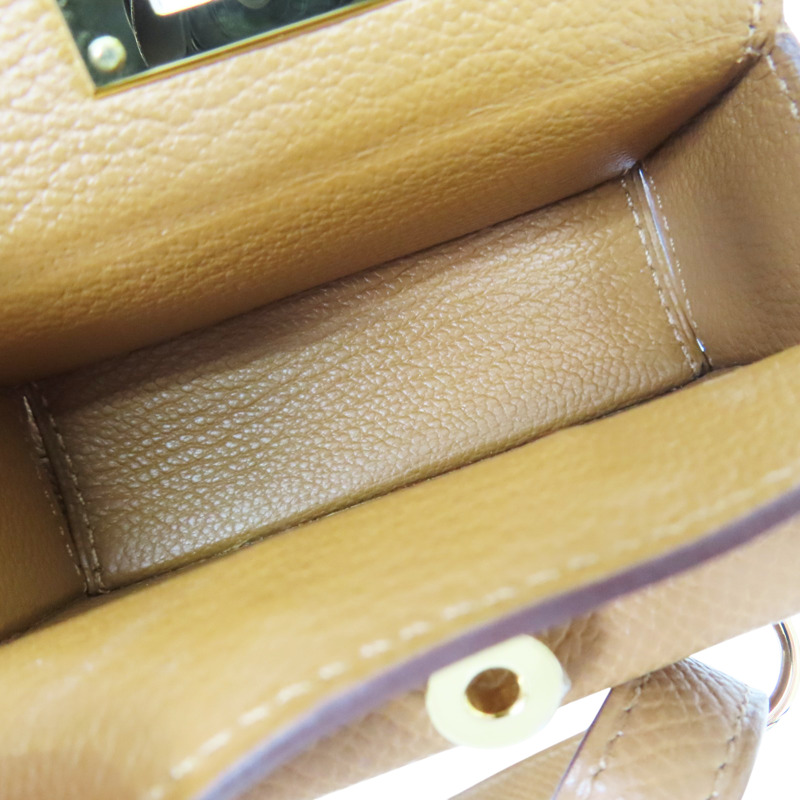金棕色 Epsom牛革 Kelly Multipocket To Go Pouch 肩背包 W刻 金扣【HERMES 愛馬仕】-6
