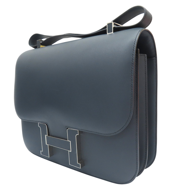 黑暗藍色 Sombrero皮革 Constance Cartable 29 康康包 肩背包 □Q刻【HERMES 愛馬仕】-2