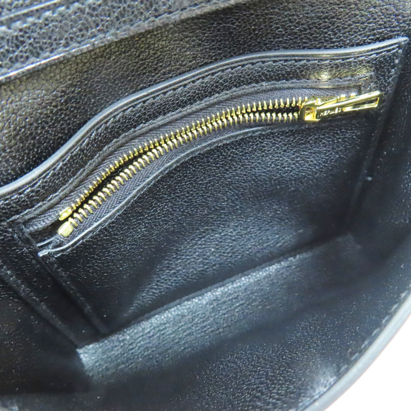 黑色 山羊皮 肩背包 W刻【HERMES 愛馬仕】-4