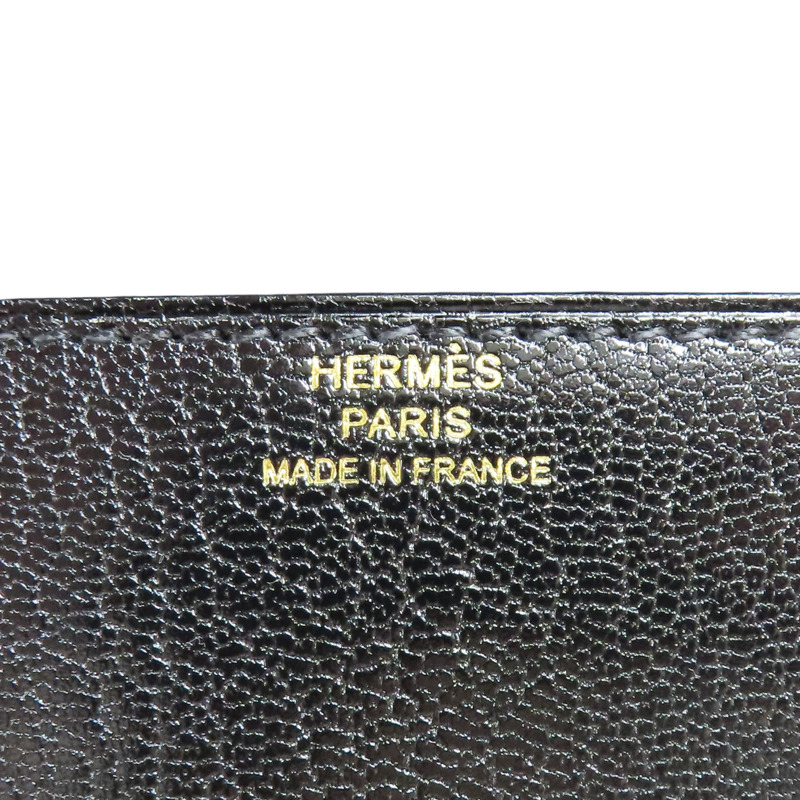 黑色 山羊皮 肩背包 W刻【HERMES 愛馬仕】-5