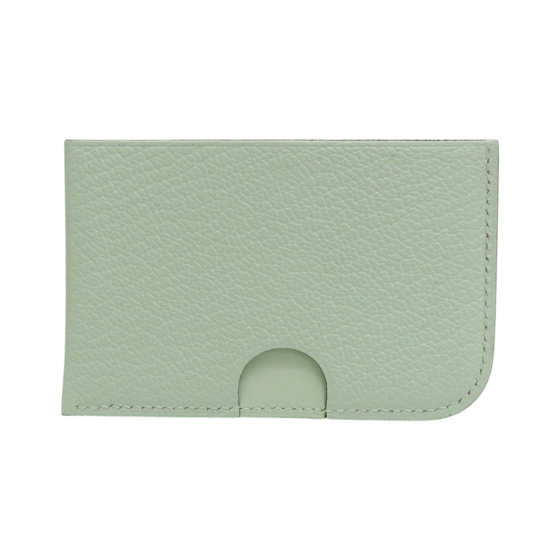 罌粟花橘色/海藍色 Mysore山羊皮 Poisson 名片夾 B刻 【HERMES 愛馬仕】-1