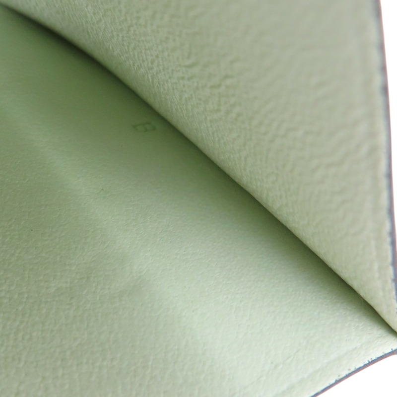 罌粟花橘色/海藍色 Mysore山羊皮 Poisson 名片夾 B刻 【HERMES 愛馬仕】-7