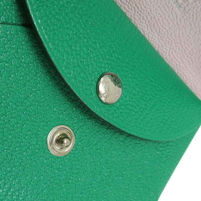 綠色 Epsom牛皮 Calvi Duo 卡夾 名片夾 U刻【HERMES 愛馬仕】-10