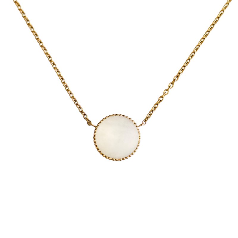 DIOR Rose des Vents 羅盤 六芒星 18K金 鑽石💎 貝母 項鏈-5