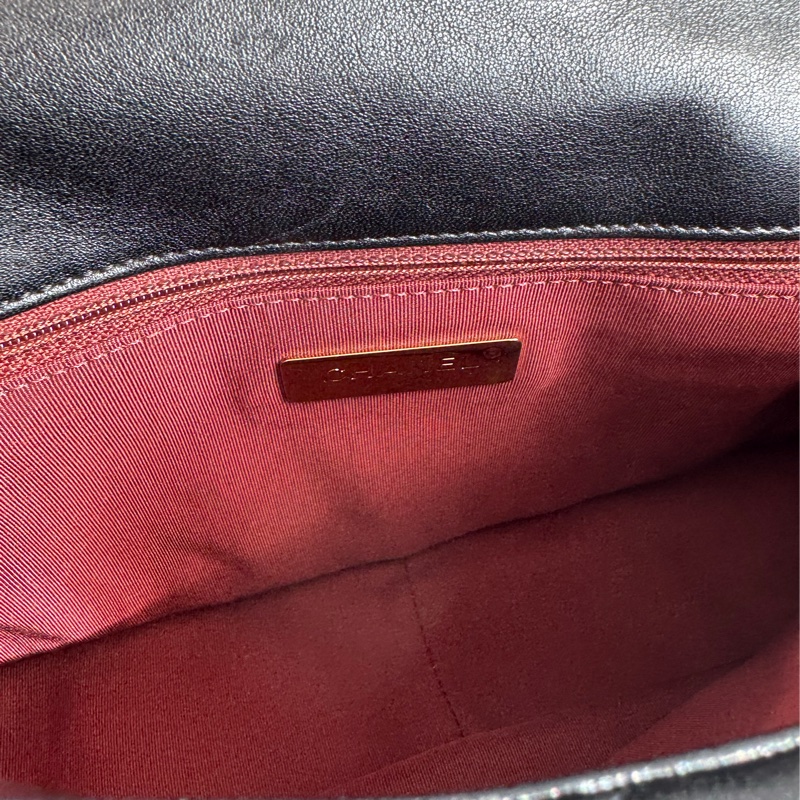 Chanel黑色菱格19金釦26-31