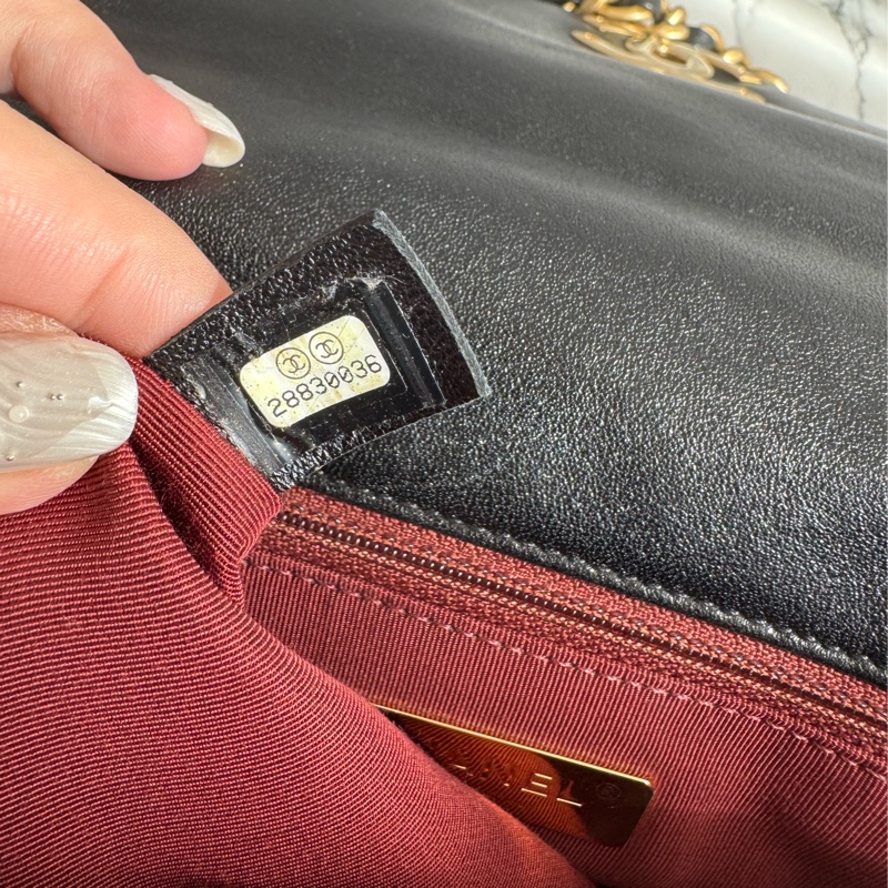 Chanel黑色菱格19金釦26-35