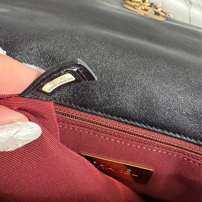 Chanel黑色菱格19金釦26-36