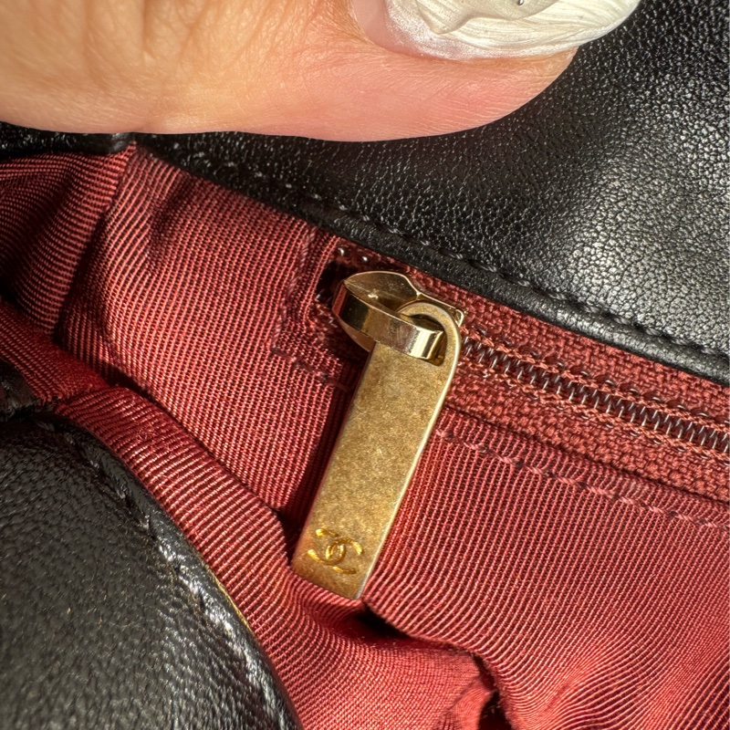 Chanel黑色菱格19金釦26-38