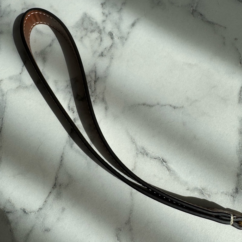 Celine白/咖老花手拿包-15