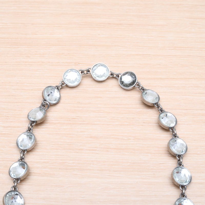 MIU MIU 寶石鏈條包銀色牛皮肩背包-2