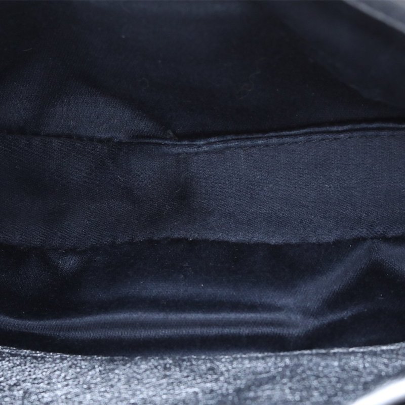 MIU MIU 寶石鏈條包銀色牛皮肩背包-4