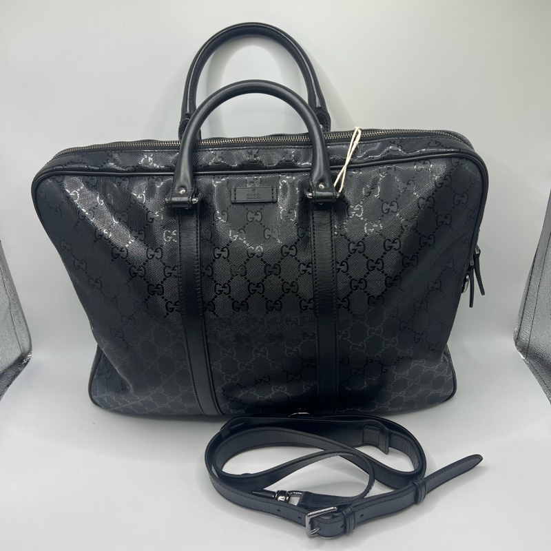 Gucci男士水晶皮公文包手提包-7